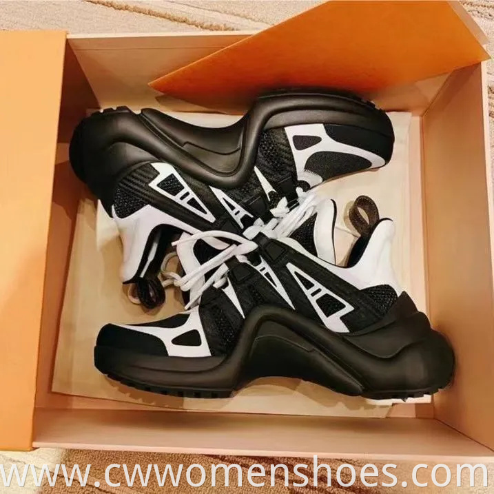 Designer Sports Shoes Thick Soled Height Increasing Shoes Genuine Leather Casual Luxury Shoes Women